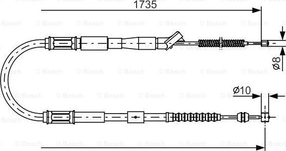 BOSCH 1 987 482 160 - Cavo comando, Freno stazionamento autozon.pro