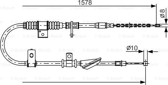 BOSCH 1 987 482 168 - Cavo comando, Freno stazionamento autozon.pro