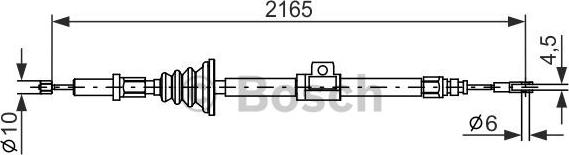 BOSCH 1 987 482 105 - Cavo comando, Freno stazionamento autozon.pro