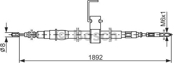 BOSCH 1 987 482 106 - Cavo comando, Freno stazionamento autozon.pro