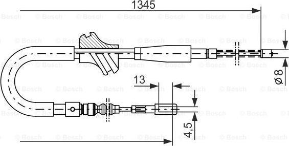 BOSCH 1 987 482 101 - Cavo comando, Freno stazionamento autozon.pro