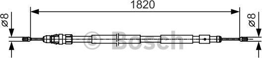 BOSCH 1 987 482 116 - Cavo comando, Freno stazionamento autozon.pro