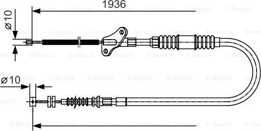 BOSCH 1 987 482 110 - Cavo comando, Freno stazionamento autozon.pro