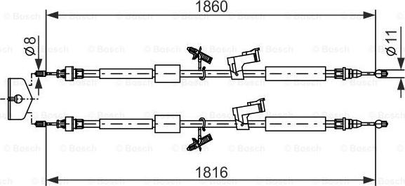 BOSCH 1 987 482 189 - Cavo comando, Freno stazionamento autozon.pro