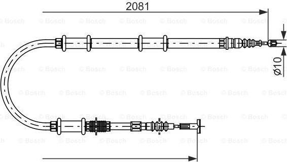 BOSCH 1 987 482 181 - Cavo comando, Freno stazionamento autozon.pro