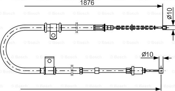 BOSCH 1 987 482 183 - Cavo comando, Freno stazionamento autozon.pro