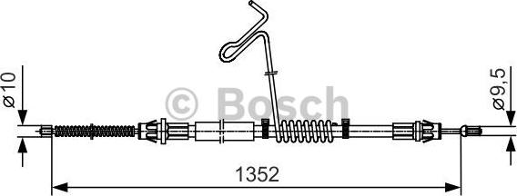 BOSCH 1 987 482 135 - Cavo comando, Freno stazionamento autozon.pro