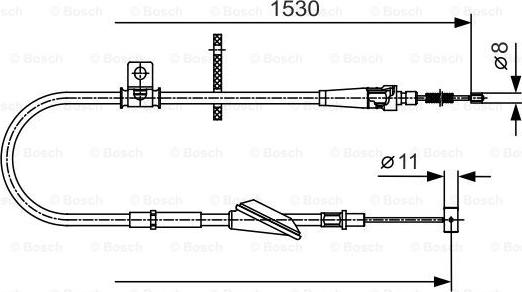 BOSCH 1 987 482 136 - Cavo comando, Freno stazionamento autozon.pro