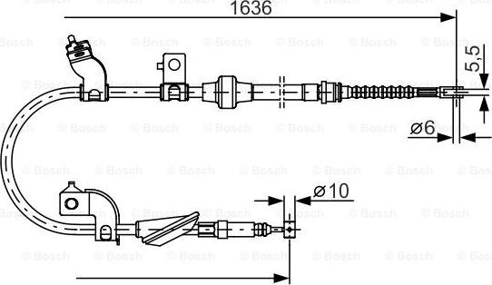 BOSCH 1 987 482 120 - Cavo comando, Freno stazionamento autozon.pro