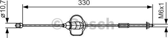 BOSCH 1 987 482 121 - Cavo comando, Freno stazionamento autozon.pro