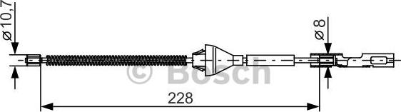 BOSCH 1 987 482 122 - Cavo comando, Freno stazionamento autozon.pro