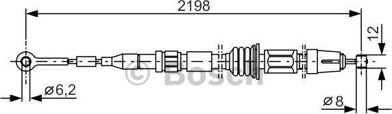 BOSCH 1 987 482 127 - Cavo comando, Freno stazionamento autozon.pro