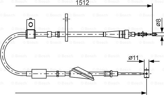 BOSCH 1 987 482 176 - Cavo comando, Freno stazionamento autozon.pro