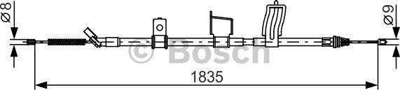 BOSCH 1 987 482 341 - Cavo comando, Freno stazionamento autozon.pro