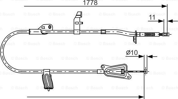 BOSCH 1 987 482 305 - Cavo comando, Freno stazionamento autozon.pro