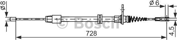 BOSCH 1 987 482 301 - Cavo comando, Freno stazionamento autozon.pro