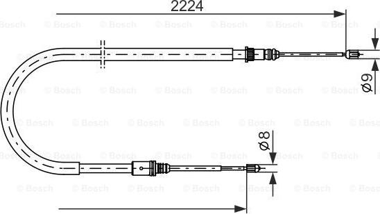 BOSCH 1 987 482 303 - Cavo comando, Freno stazionamento autozon.pro