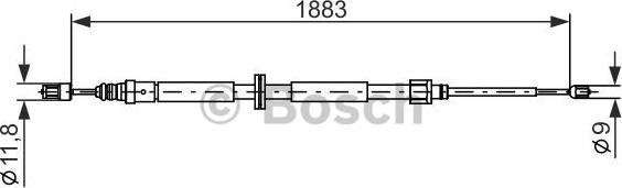 BOSCH 1 987 482 302 - Cavo comando, Freno stazionamento autozon.pro