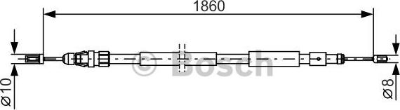 BOSCH 1 987 482 319 - Cavo comando, Freno stazionamento autozon.pro