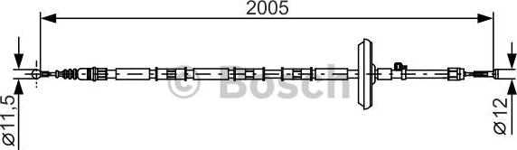 BOSCH 1 987 482 333 - Cavo comando, Freno stazionamento autozon.pro