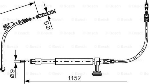 BOSCH 1 987 482 332 - Cavo comando, Freno stazionamento autozon.pro