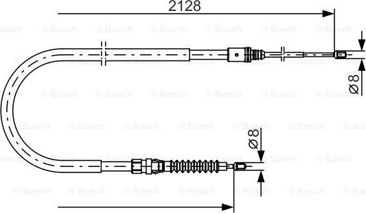 BOSCH 1 987 482 324 - Cavo comando, Freno stazionamento autozon.pro