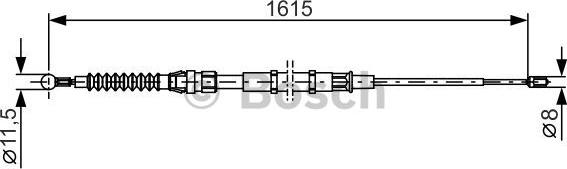 BOSCH 1 987 482 328 - Cavo comando, Freno stazionamento autozon.pro