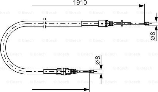 BOSCH 1 987 482 323 - Cavo comando, Freno stazionamento autozon.pro