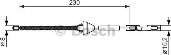 BOSCH 1 987 482 370 - Cavo comando, Freno stazionamento autozon.pro