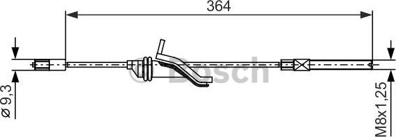 BOSCH 1 987 482 371 - Cavo comando, Freno stazionamento autozon.pro