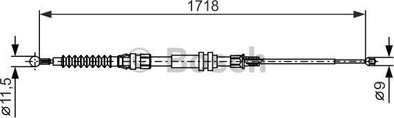 BOSCH 1 987 482 378 - Cavo comando, Freno stazionamento autozon.pro