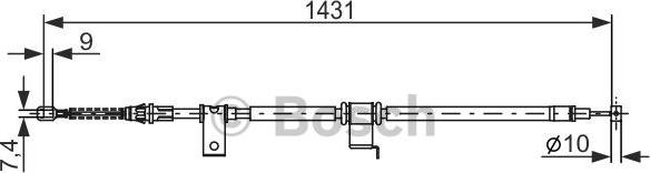 BOSCH 1 987 482 293 - Cavo comando, Freno stazionamento autozon.pro