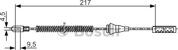 BOSCH 1 987 482 250 - Cavo comando, Freno stazionamento autozon.pro