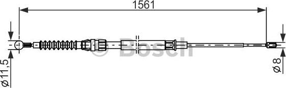 BOSCH 1 987 482 264 - Cavo comando, Freno stazionamento autozon.pro