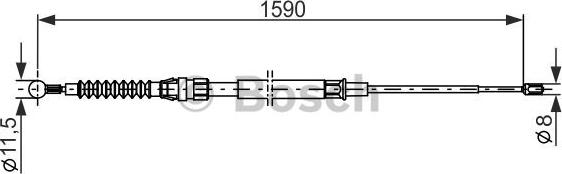 BOSCH 1 987 482 265 - Cavo comando, Freno stazionamento autozon.pro