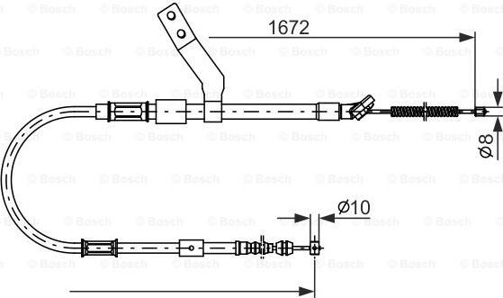 BOSCH 1 987 482 261 - Cavo comando, Freno stazionamento autozon.pro