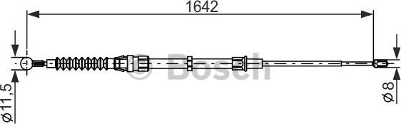 BOSCH 1 987 482 267 - Cavo comando, Freno stazionamento autozon.pro