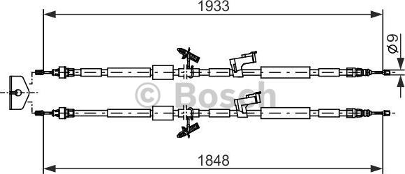 BOSCH 1 987 482 280 - Cavo comando, Freno stazionamento autozon.pro