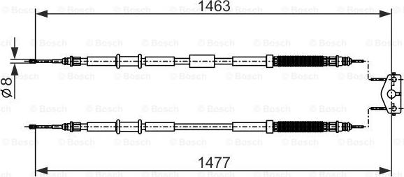 BOSCH 1 987 482 283 - Cavo comando, Freno stazionamento autozon.pro