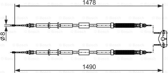 BOSCH 1 987 482 282 - Cavo comando, Freno stazionamento autozon.pro