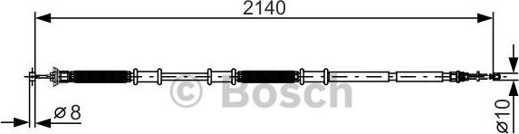 BOSCH 1 987 482 287 - Cavo comando, Freno stazionamento autozon.pro