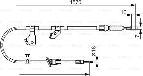 BOSCH 1 987 482 272 - Cavo comando, Freno stazionamento autozon.pro