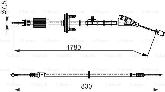 BOSCH 1 987 482 797 - Cavo comando, Freno stazionamento autozon.pro