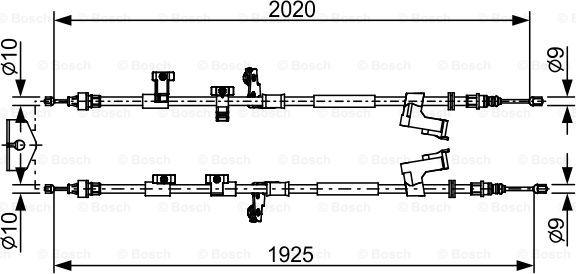 BOSCH 1 987 482 709 - Cavo comando, Freno stazionamento autozon.pro