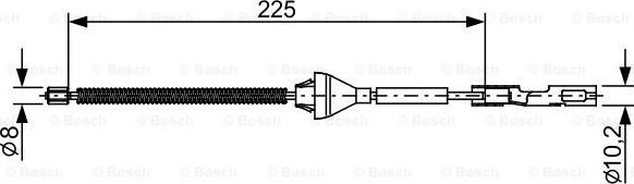 BOSCH 1 987 482 705 - Cavo comando, Freno stazionamento autozon.pro