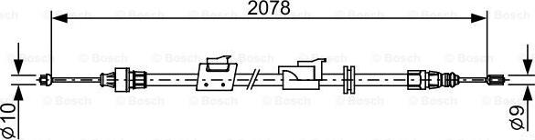 BOSCH 1 987 482 706 - Cavo comando, Freno stazionamento autozon.pro