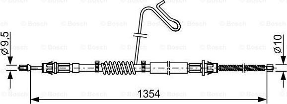 BOSCH 1 987 482 711 - Cavo comando, Freno stazionamento autozon.pro