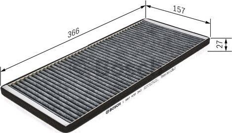 BOSCH 1 987 432 343 - Filtro, Aria abitacolo autozon.pro