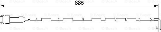 BOSCH 1 987 474 974 - Contatto segnalazione, Usura past. freno / mat. d'attrito autozon.pro