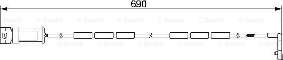 BOSCH 1 987 474 971 - Contatto segnalazione, Usura past. freno / mat. d'attrito autozon.pro